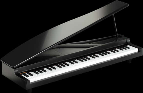 Black Digital Grand Piano