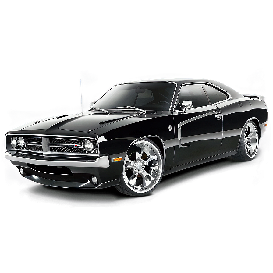 Black Dodge Charger Design Png Heq4