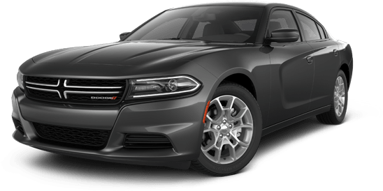 Black Dodge Charger Side View