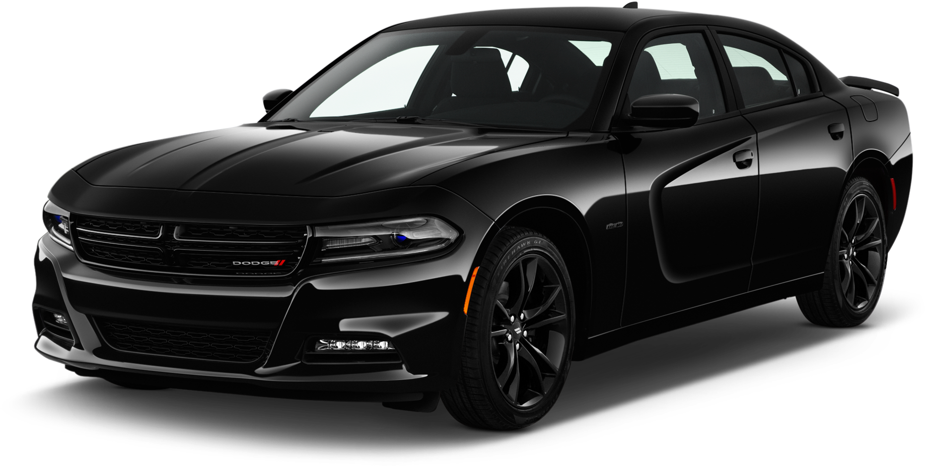 Black Dodge Charger Side View