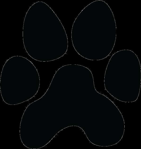 Black Dog Paw Print Graphic