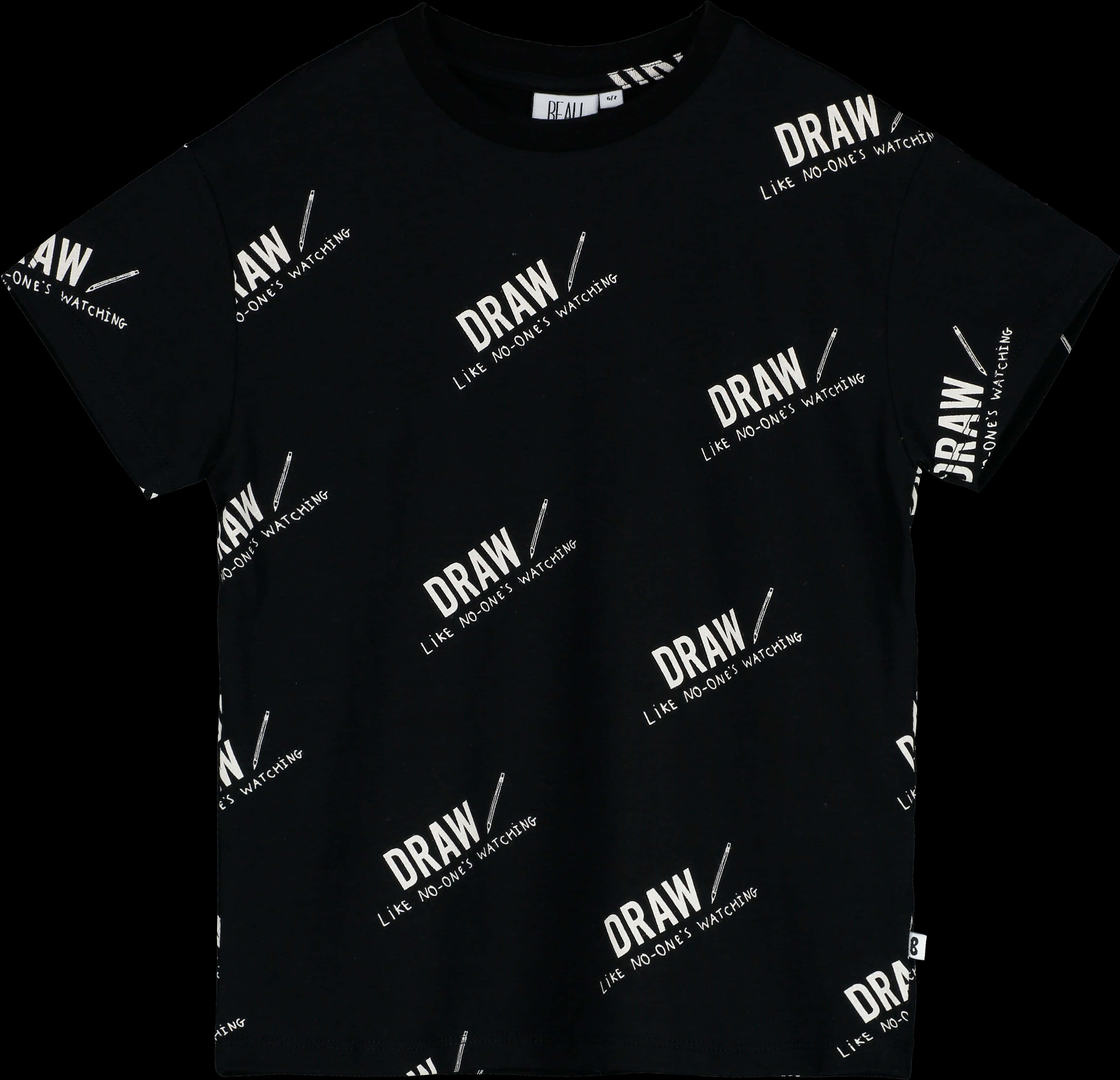 Black Draw Slogan T Shirt