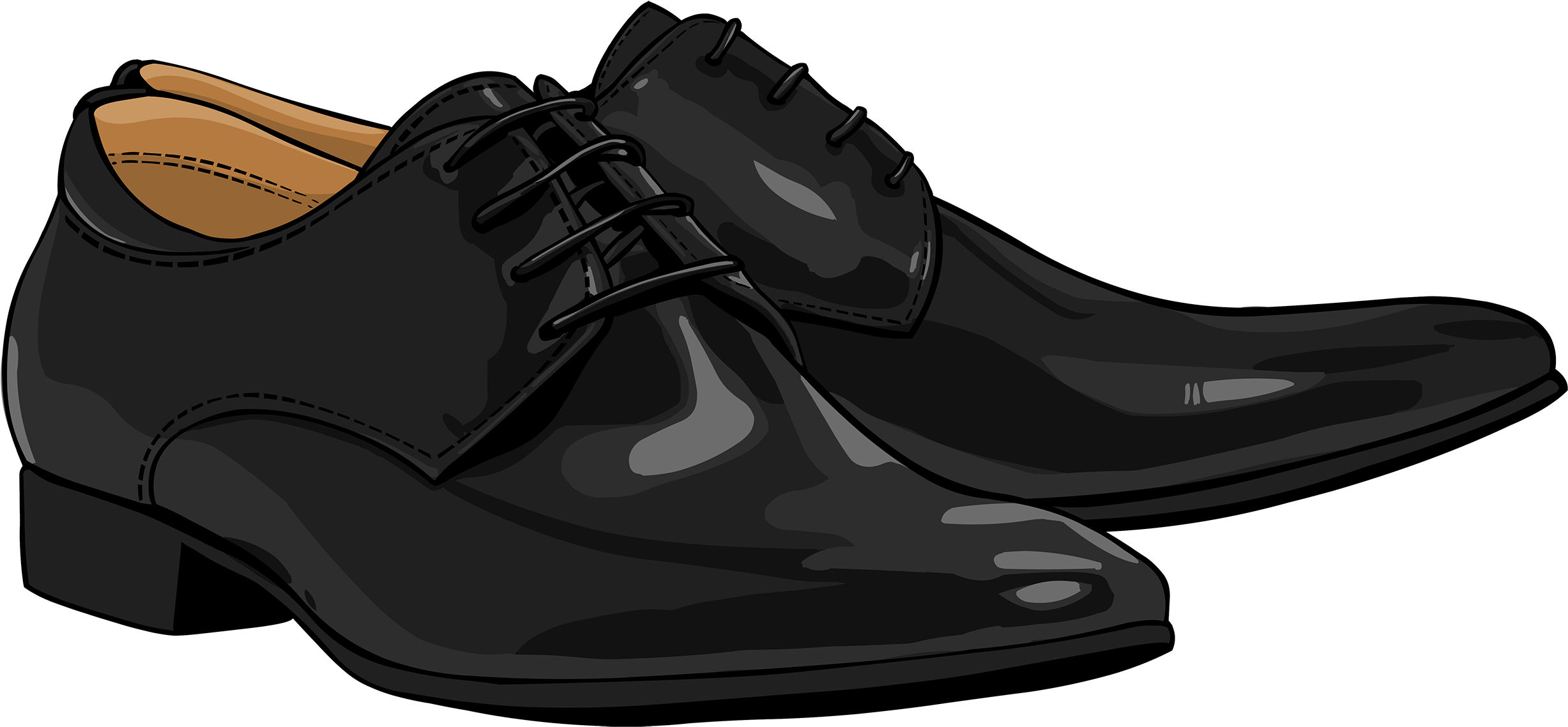 Black Dress Shoes Illustration