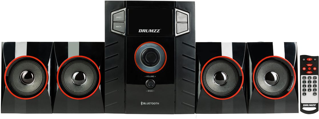 Black Drumzz Home Theater Systemwith Remote