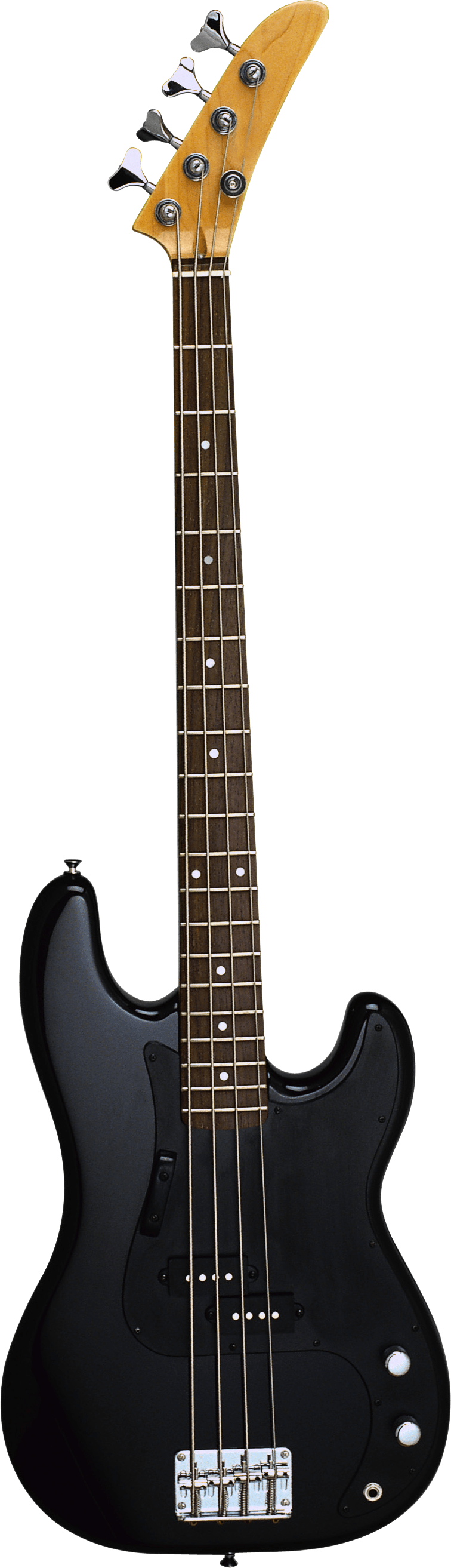 Black Electric Bass Guitar