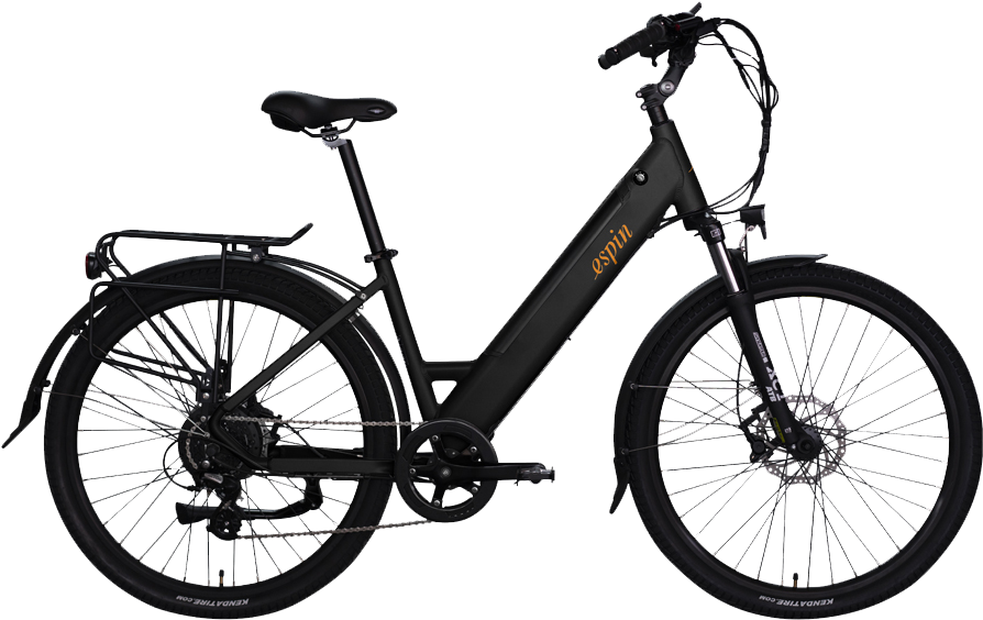 Black Electric City Bike