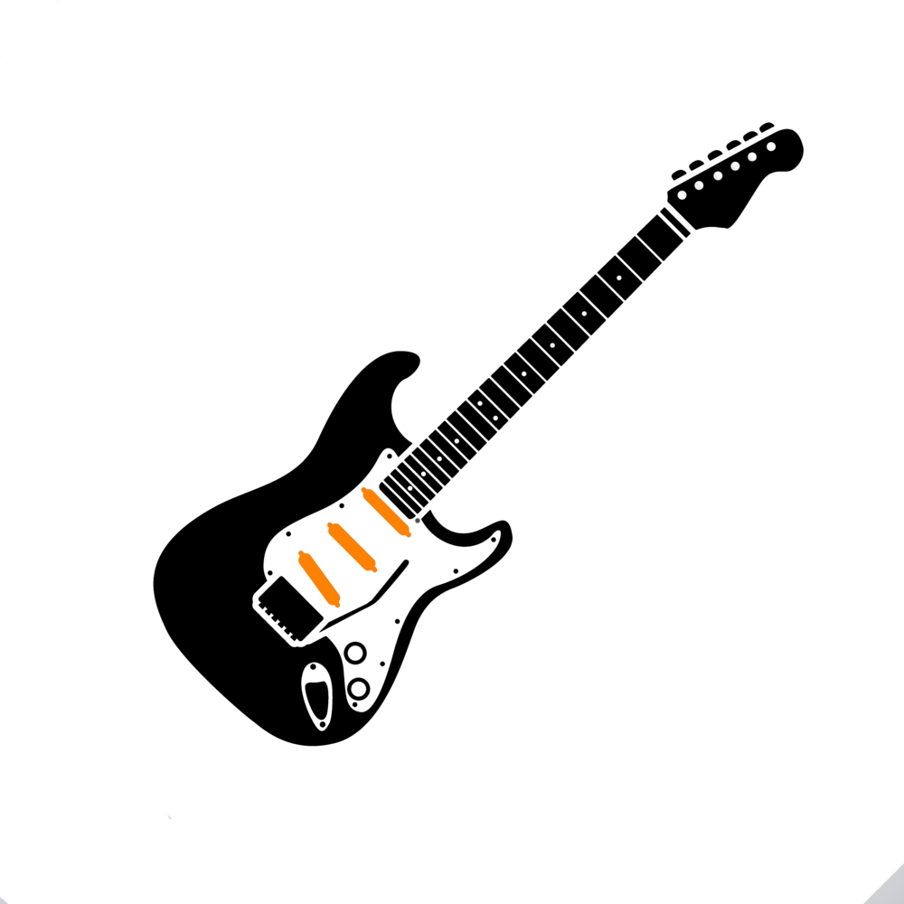 Black Electric Guitar Illustration