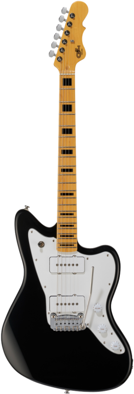 Black Electric Guitar Isolated