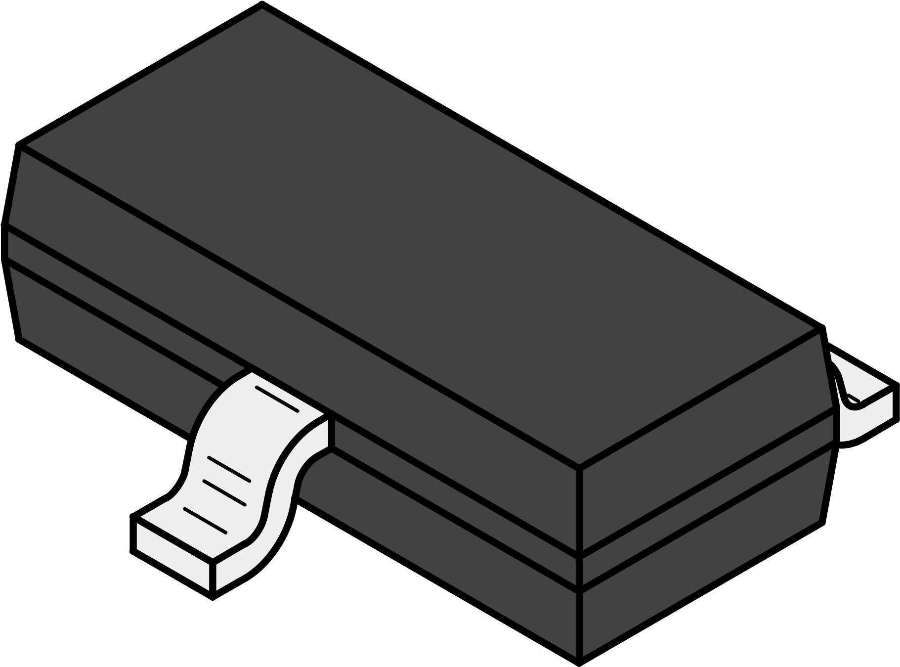 Black Eraser Cartoon Illustration