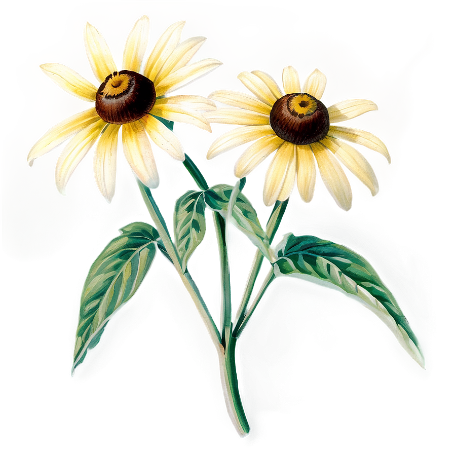 Black Eyed Susan Botanical Drawing Png Whg