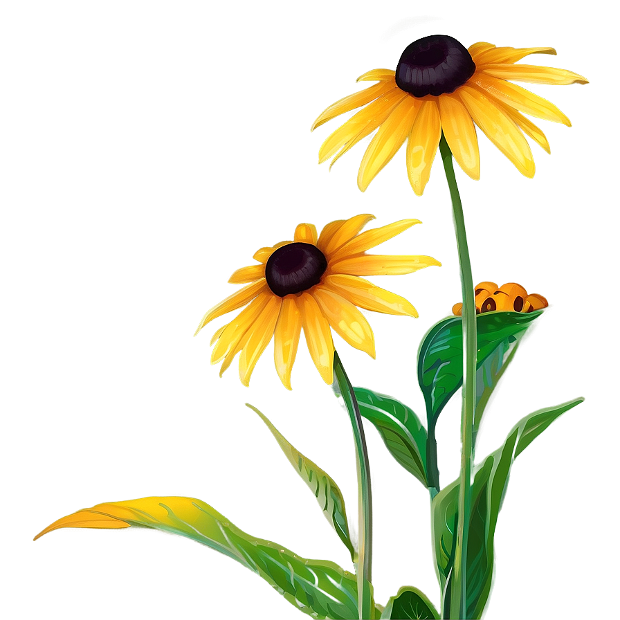 Black Eyed Susan Summer Field Png Npj