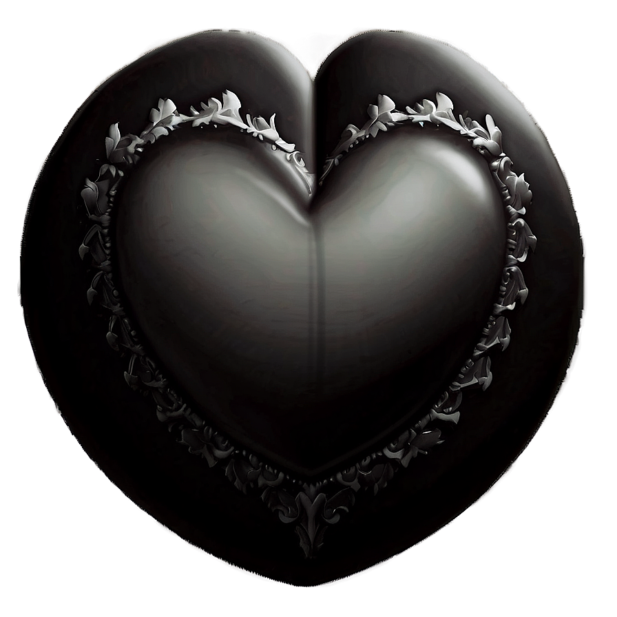 Black Fade Heart Png 19