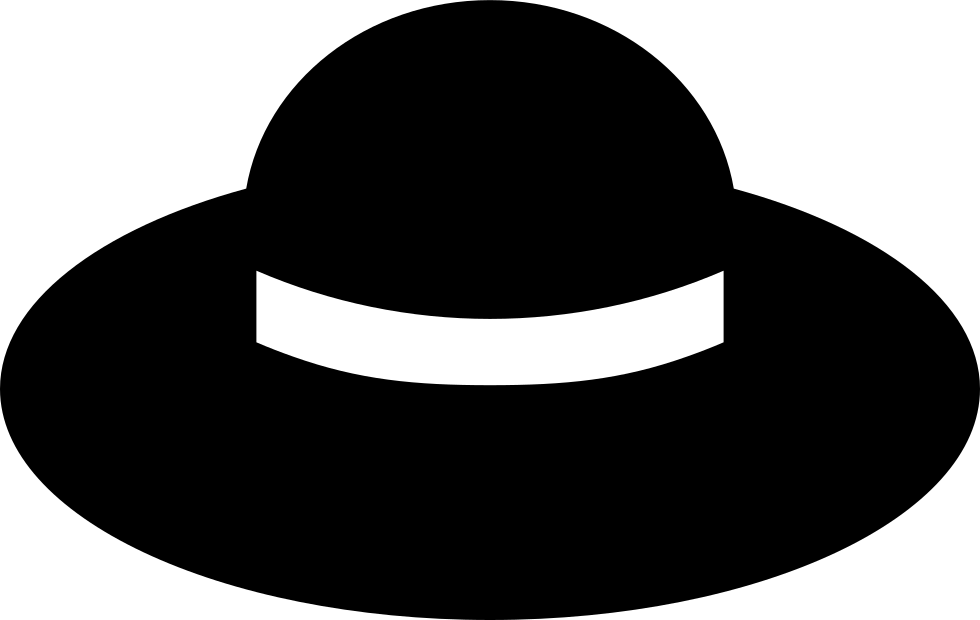 Black Fedora Hat Icon