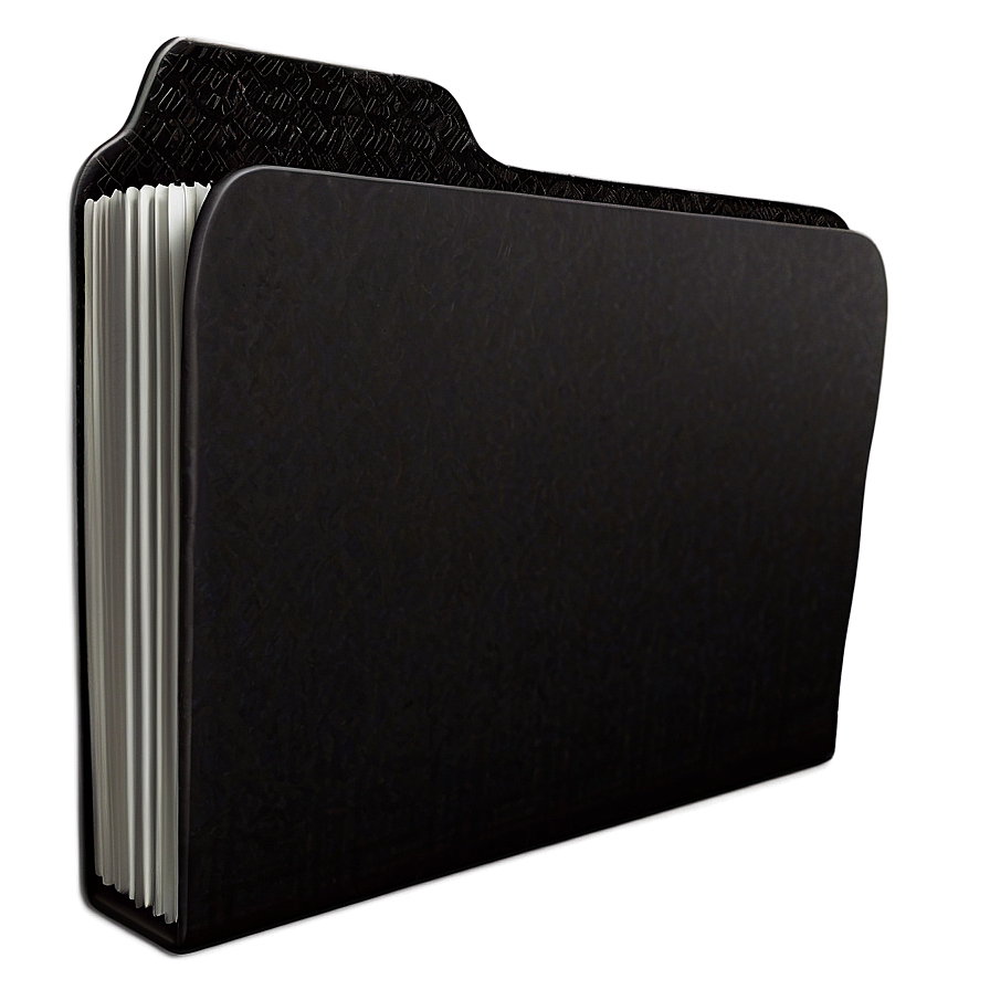 Black Folder With Label Png Mir