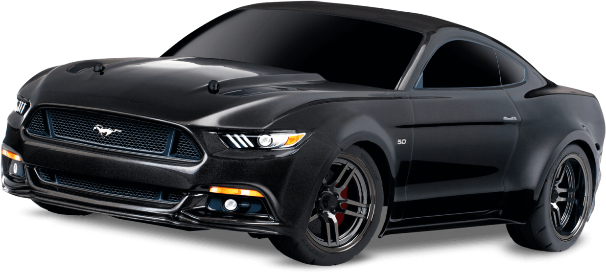 Black Ford Mustang G T Side View
