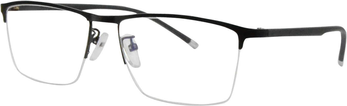 Black Frame Eyeglasses Isolated