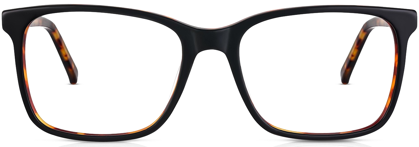 Black Frame Eyeglasses Transparent Background