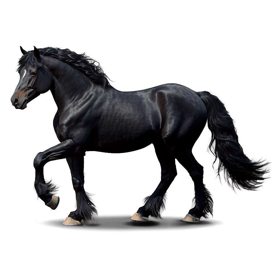 Black Friesian Horse Png Twk96