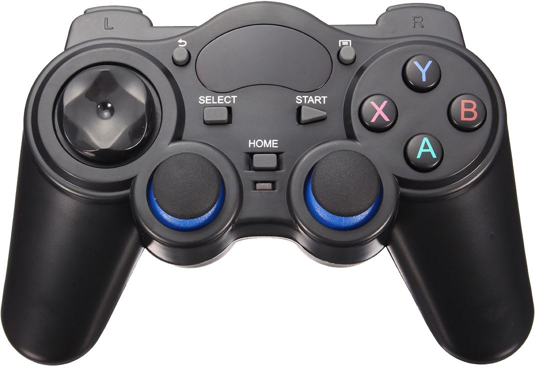 Black Game Controller Transparent Background