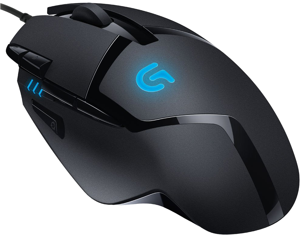 Black Gaming Mouse Illuminated Logo