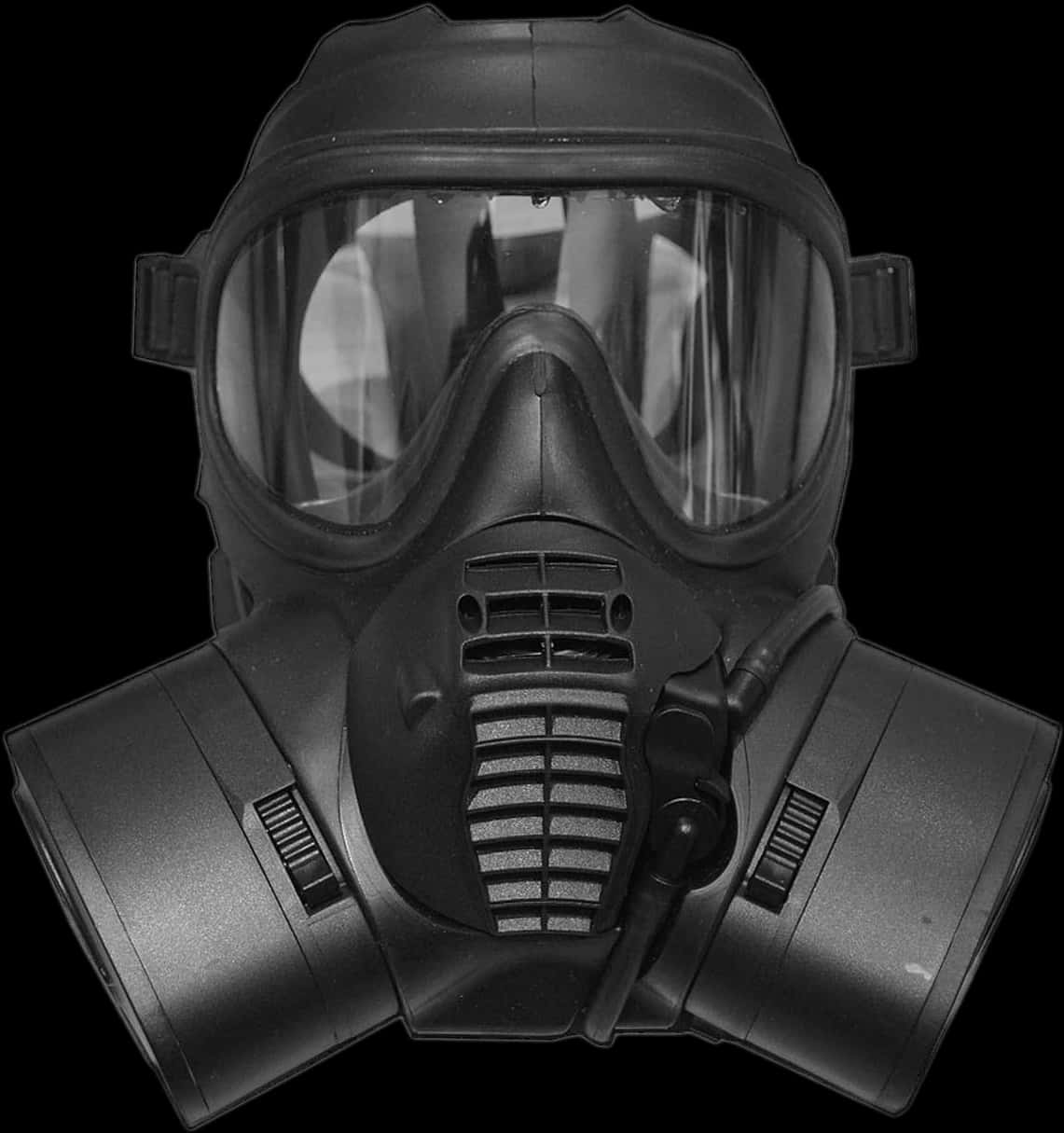 Black Gas Mask Profile