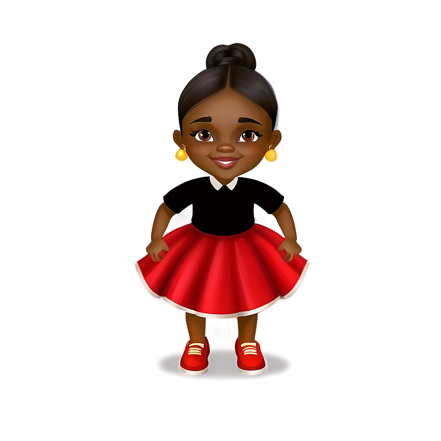 Black Girl Cartoon With Camera Png Pdj47