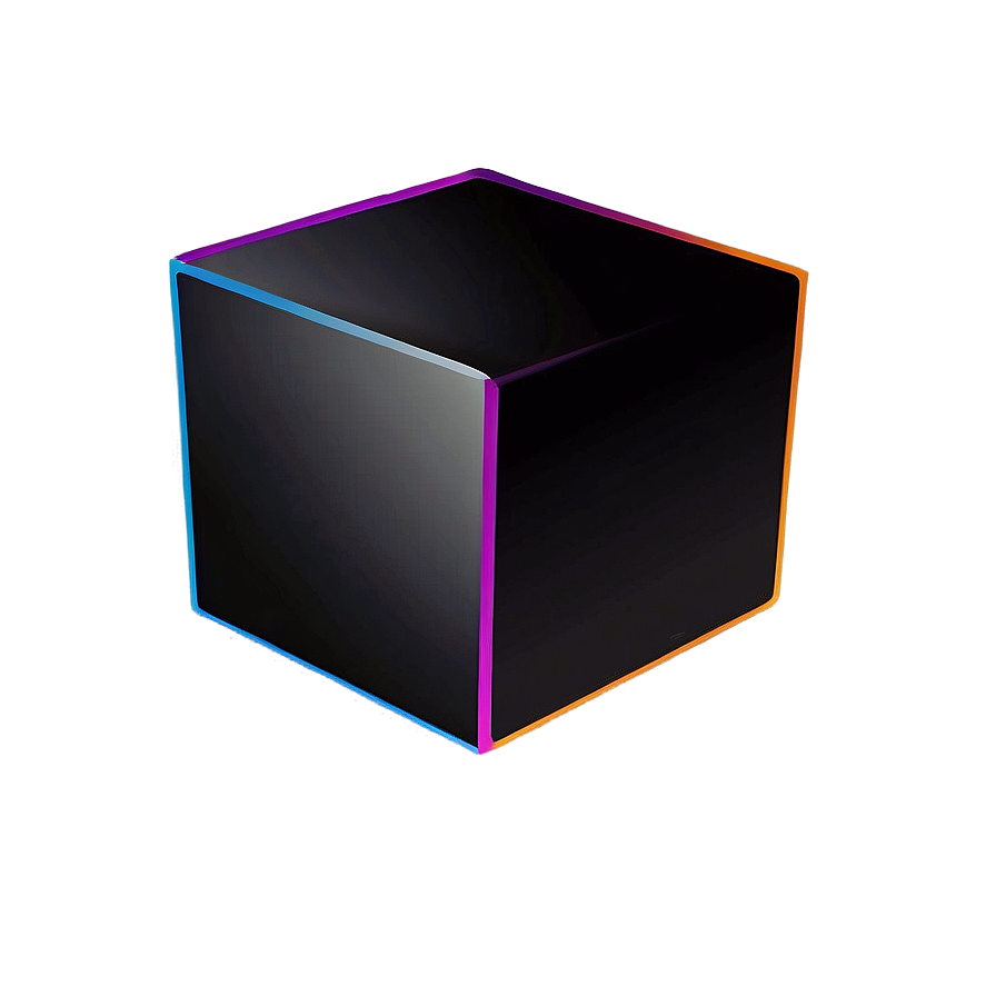 Black Gradient Cube Png 68