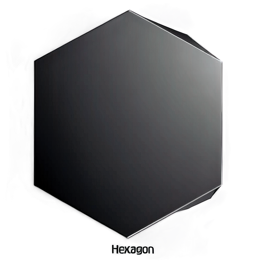 Black Gradient Hexagon Png 14