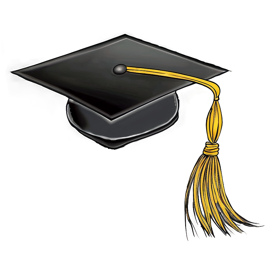 Black Graduation Cap Clipart 06262024