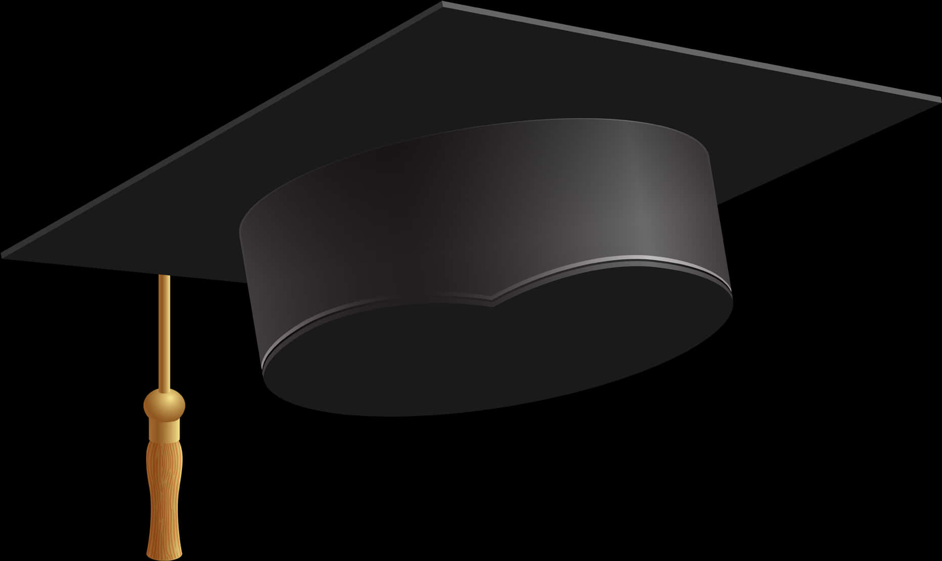 Black Graduation Cap Vector Illustration