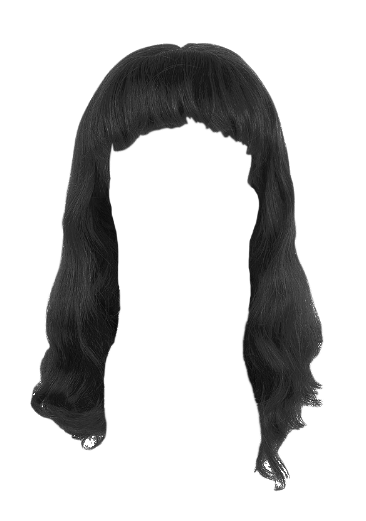 Black Hair Wig Transparent Background