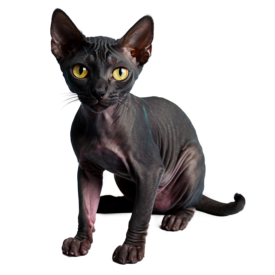 Black Hairless Cat Png Jtw6