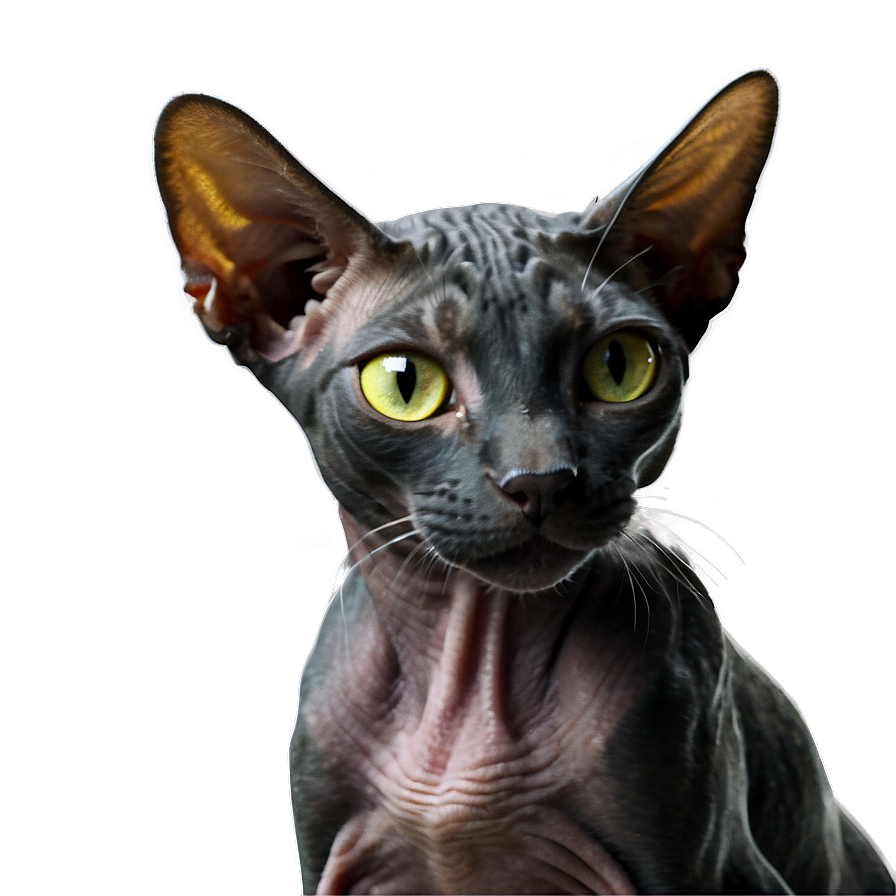 Black Hairless Cat Png Vke