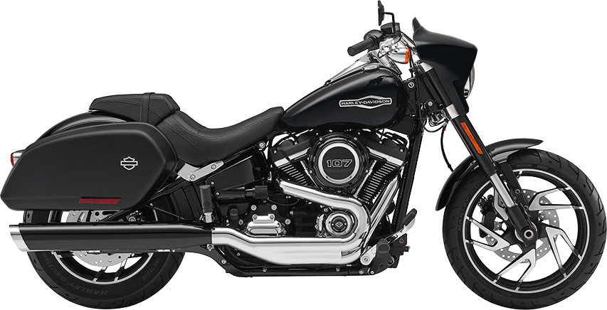 Black Harley Davidson Motorcycle Profile