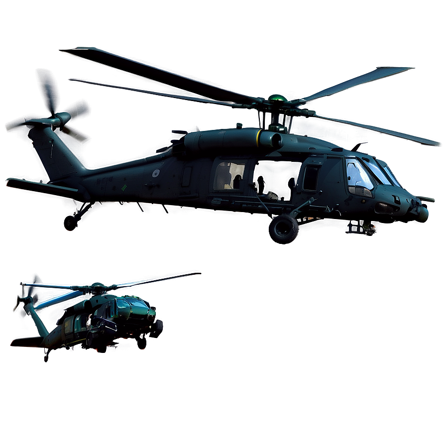 Black Hawk Attack Helicopter Png Qdx