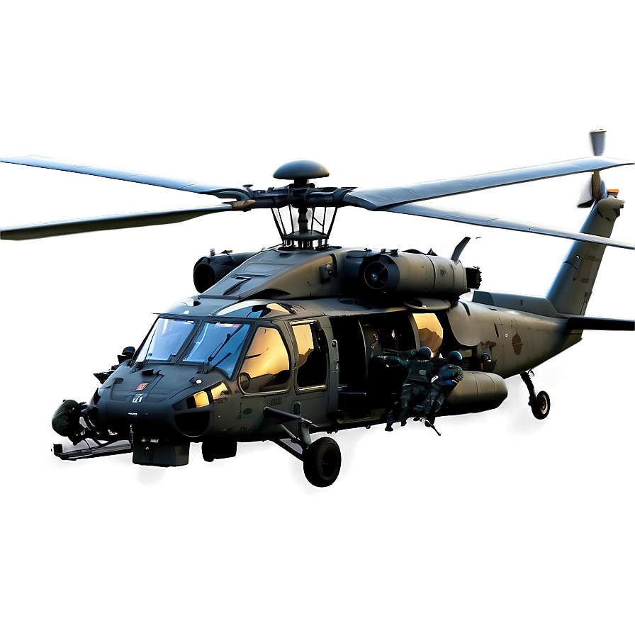 Black Hawk Attack Helicopter Png Yog