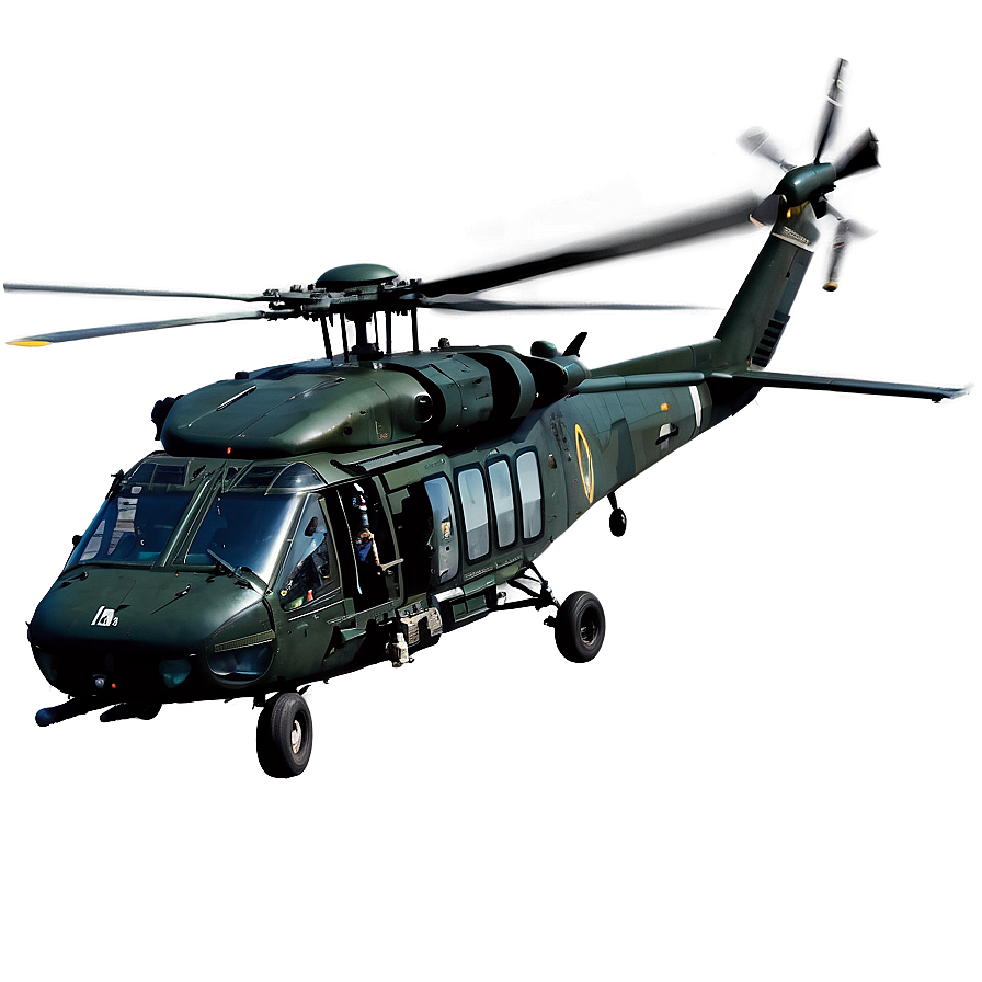 Black Hawk Helicopter Side View Png 44