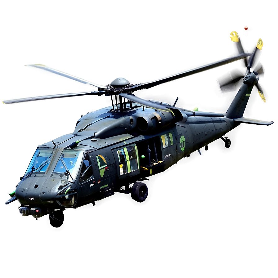 Black Hawk Helicopter Side View Png 73