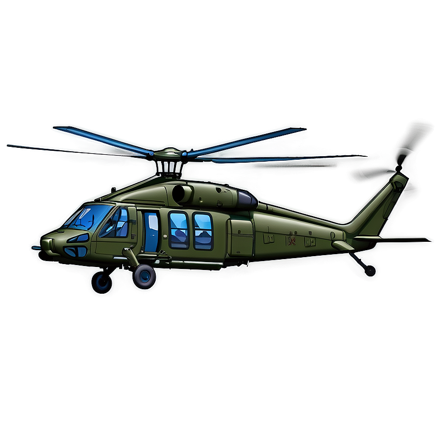 Black Hawk Utility Helicopter Png 06252024