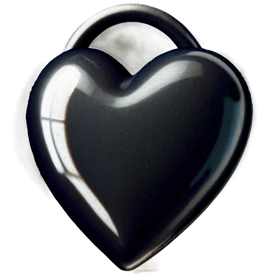 Black Heart Button Png 71