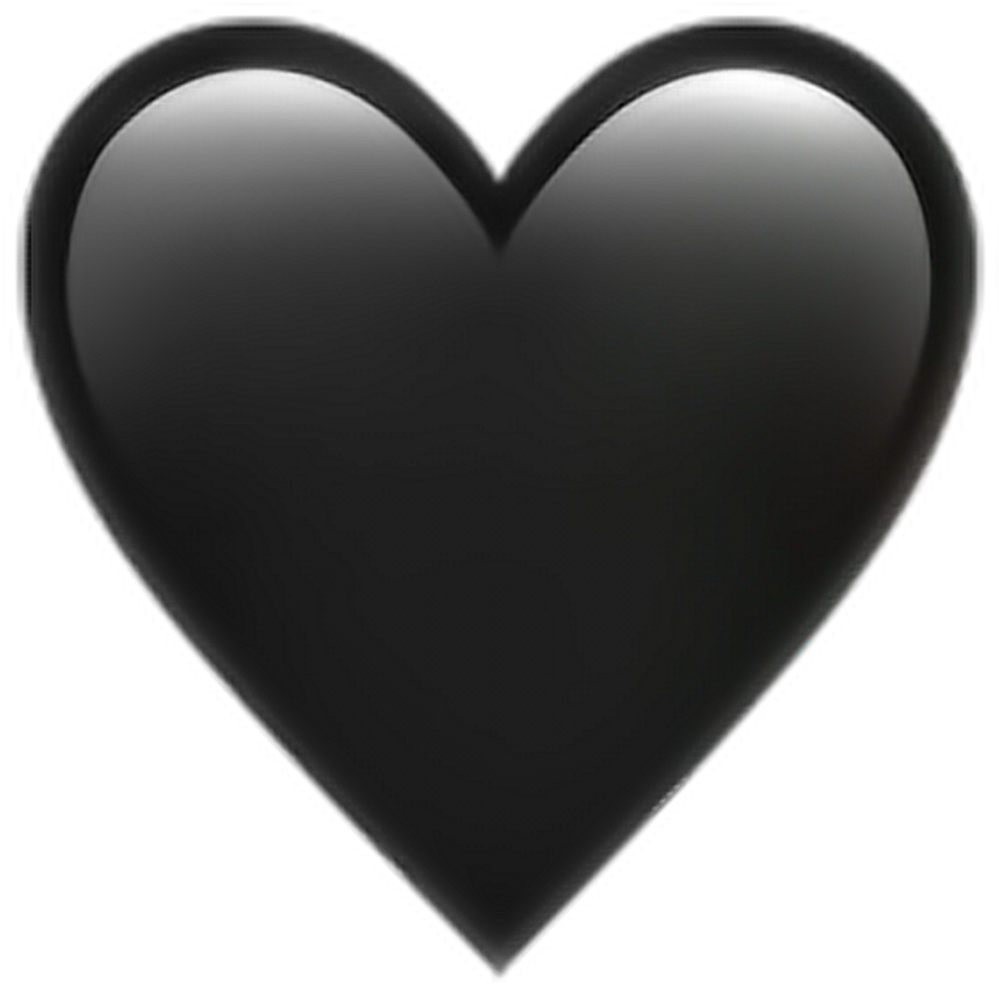 Black Heart Emoji Graphic
