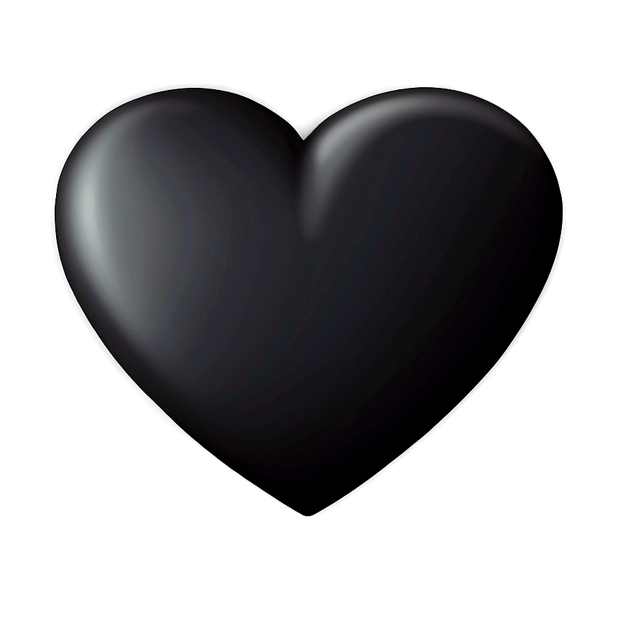 Black Heart Emoji Illustration Png Qwt12