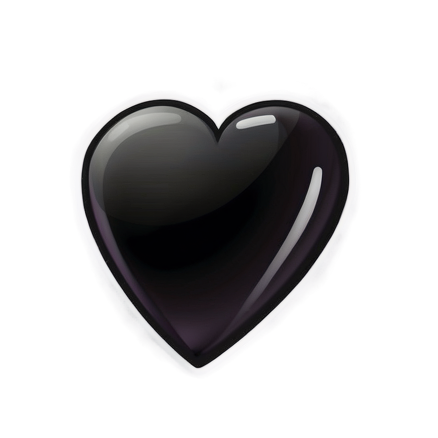 Black Heart Emoji Illustration Png Skb1