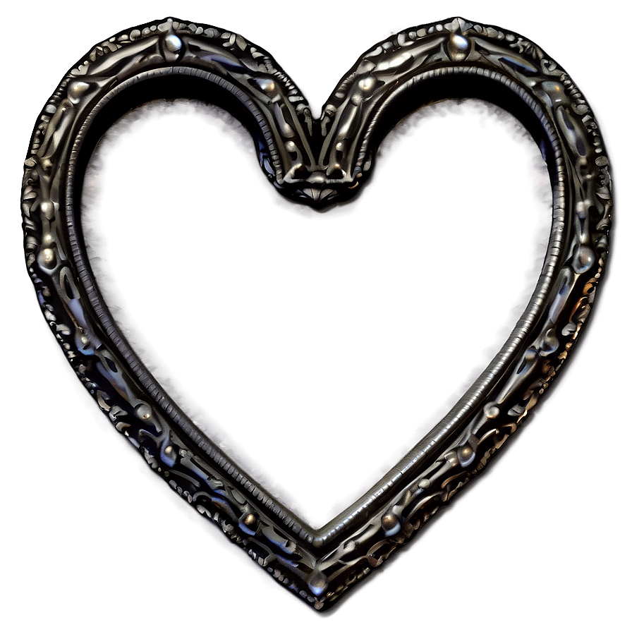 Black Heart Frame Png 06272024