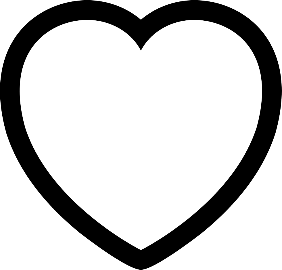 Black Heart Outline Graphic