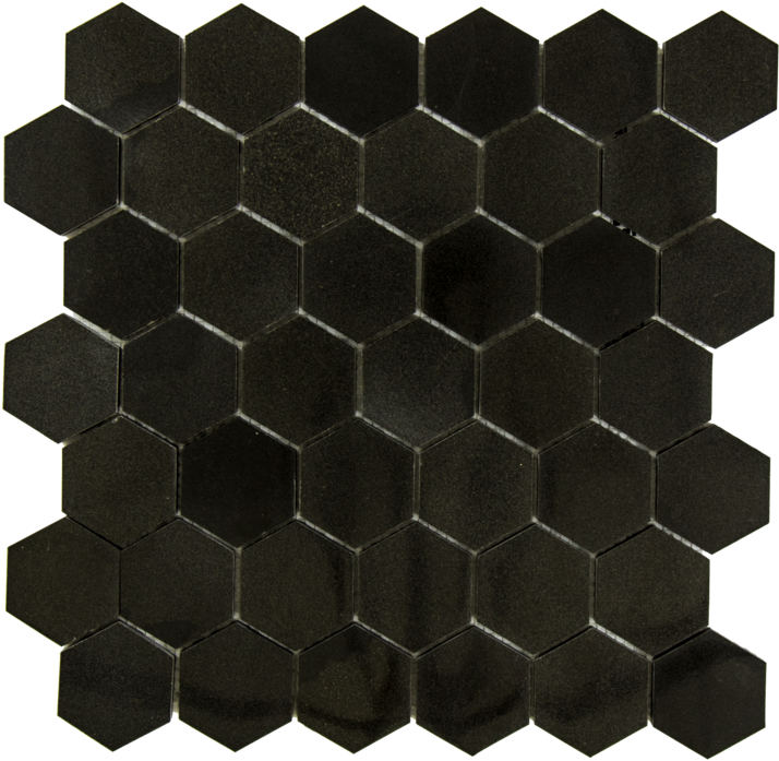 Black Hexagon Tile Pattern