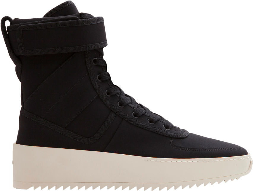 Black High Top Sneaker Profile View