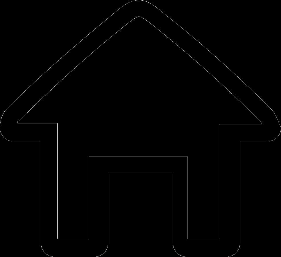 Black Home Icon Outline