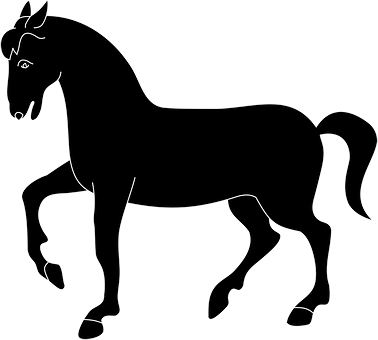 Black Horse Line Art