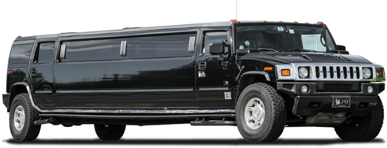 Black Hummer Limousine Side View